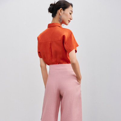 Quần Xẻ Ống Linen Anh Đào PAN068 thời trang thiết kế Hity