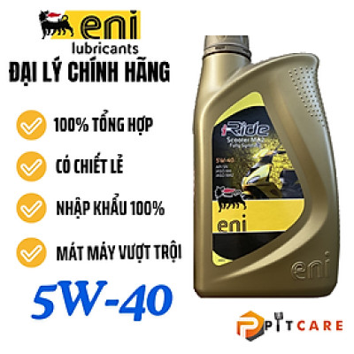 Nhớt Xe Ga Eni Scooter 5W40 Nhập Khẩu Chính Hãng Có Chiết Lẻ