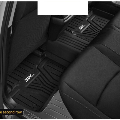 Thảm lót sàn xe ô tô HONDA CRV 2018- đến nay Nhãn hiệu Macsim 3W chất liệu nhựa TPE đúc khuôn cao cấp - màu đen
