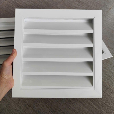 Cửa chớp nan Z 200x200, cửa louver lắp ô thoáng tránh hắt mưa