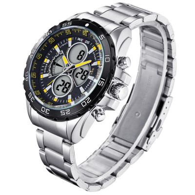 Đồng hồ nam WEIDE WH1103 Màn hình kép,kỹ thuật số,Đèn nền LCD chống thấm nước 