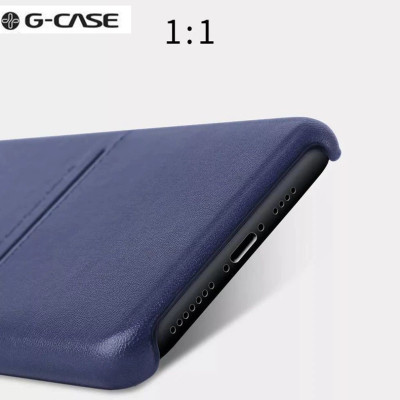 Ốp lưng da chống sốc cho iPhone 11 Pro Max hiệu G-Case trang bị ngăn đựng thẻ ATM, NameCard mặt siêu mềm mịn, chống sốc tốt, bảo vệ tuyệt đối - hàng nhập khẩu