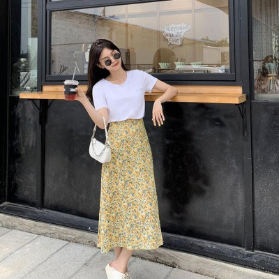 CHÂN VÁY HOA NHÍ TIGOON DỊU DÀNG - Hoa Vàng - XL