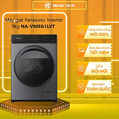 Máy giặt Cửa Trước Panasonic 9kg NA-V90FA1LVT - Giặt thông minh - Giặt diệt khuẩn - Tự động vệ sinh lồng giặt & vòng đệm - Hàng chính hãng