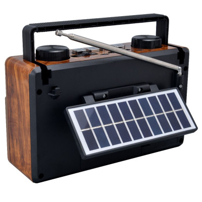 Đài Radio Bluetooth Năng Lượng Mặt trời FePe,FP-2382-S, FM, AM, SW, Cổng Cắm USB, Thẻ Nhớ -Hàng Chính Hãng