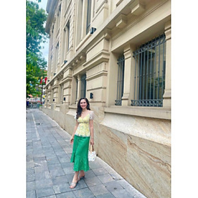 ÁO PEPLUM HỞ LƯNG SOLEIL TOP222FLORAL thời trang thiết kế Hity