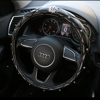 Bọc vô lăng, bọc vô lăng da vương miện, chất liệu da PU cao cấp