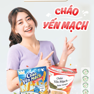 Thùng cháo yến mạch gạo lứt ăn liền - TÂM MINH FOODS (50g x 30 gói)