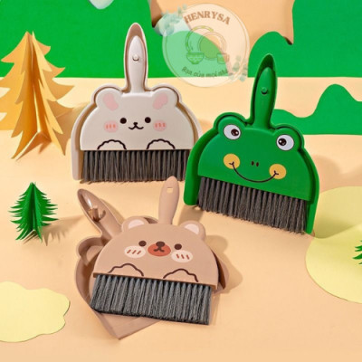 Bộ Chổi Xẻng Mini Hình Thú Dễ Thương - Chổi Quét Bàn Thờ - Bộ Chổi Quét Bụi Và Ki Hốt Rác Vệ Sinh Nhà Cửa - HENRYSA