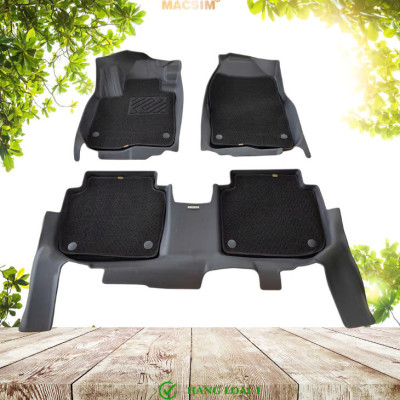 Thảm lót sàn xe ô tô 2 lớp Honda CRV 2023+ (2 hàng ghế sd3) Nhãn hiệu Macsim chất liệu nhựa TPE cao cấp màu đen