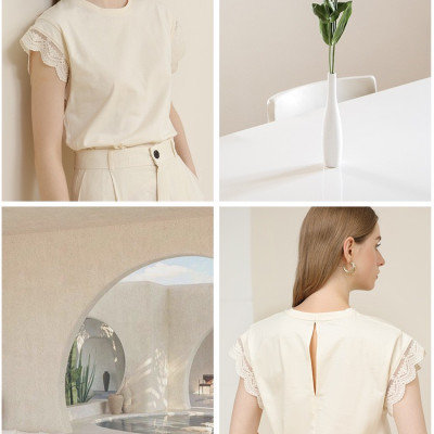 áo xinh tay kiểu cánh dơi phối ren