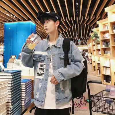 Áo khoát jean nam đẹp Just one more cực chuẩn siêu chất-A3123