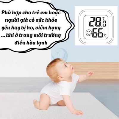 Đồng Hồ Mini CX-0726 Đo Nhiệt Độ, Độ Ẩm Màn Hình LCD Kỹ Thuật Số Trong Nhà, Nhiệt Kế - Ẩm Kế Điện Tử