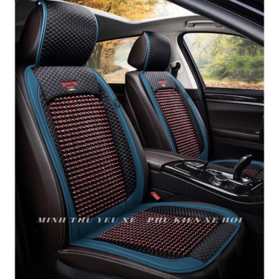 (Full bộ xe 5 chỗ) Lót Ghế Ô Tô hạt gỗ massage cao cấp chất liệu gỗ thoáng mát, thoải mái khi lái xe