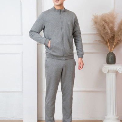 Bộ nỉ kéo khóa ALIGRO màu ghi nhạt BN.21