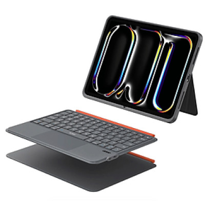 Case bao da bàn phím cho iPad A16 Gen 11 / Gen 10 / Pro 11 M2 M3 M4 Pro 11 2020/21/22 Air 4/5/6/7 M2 M3 bluetooth V5.3 tích hợp trackpad / touchpad hiệu WIWU WK005 - Bàn phím từ tính nam châm tháo rời, tích hợp giá đỡ - Hàng nhập khẩu