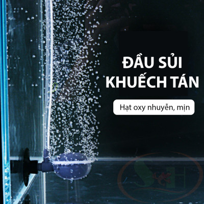 Đầu sủi khuếch tán oxy mịn hòa tan khí oxy nhuyễn bể cá tép thủy sinh