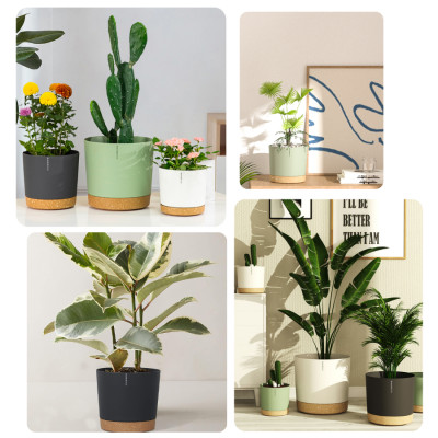 Chậu tự tưới thông minh Monrovia cho hoa, cây cảnh trong nhà và ngoài trời hình trụ tròn