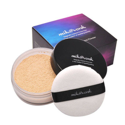 Phấn phủ bột kiềm dầu Mik@vonk Blooming Face Powder Hàn Quốc 30g NB19 # Natural Beige tặng kèm móc khoá 