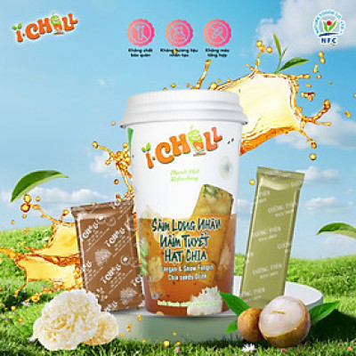 iChill Sâm Long Nhãn Nấm Tuyết Hạt Chia Nước Thanh Nhiệt Sấy Thăng Hoa Từ Trái Cây Tự Nhiên