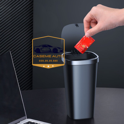 Thùng Đựng Rác Ô Tô Trash Can CH020 – Chất Liệu Hợp Kim Nhôm, Thiết Kế Nắp Lò Xo Đẩy