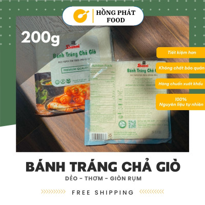 Bánh tráng chả giò Shammi gói 200g, bánh tráng cuốn chả giò size 22cm, bánh đa nem xuất khẩu