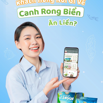 Thùng 12 hộp canh rong biển hộp 10 gói không bột ngọt - TÂM MINH FOODS