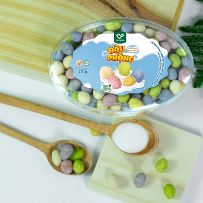 Đậu Phộng Sữa chua 160g DGfoods/Natural multi-colored yogurt coated peanuts/Ăn chay/HVNCLC,quà Tết,Mẫu Tết