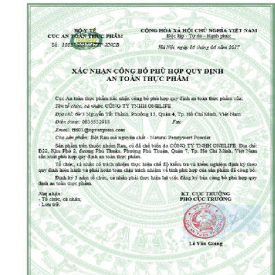 Bột Rau Má Huế Nguyên Chất OneLife (Hộp 50gr)