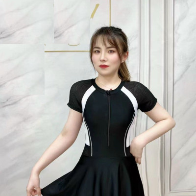 Váy Bơi Nữ Ngắn Tay Thanh Lịch