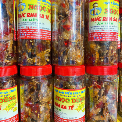 Đặc sản Phan Thiết - Mực Rim Sa Tế Đã Chế Biến Ăn Liền Gói 50 Gram Sản Phẩm Trải Nghiệm Là Món Ăn Ngon Ơi Là Ngon. Hạn Sử Dụng 6 Tháng Kể Từ Ngày Đặt Hàng - OCOP 4 Sao