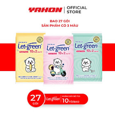 Combo Gói Khăn Giấy Bỏ Túi Tiện Lợi LET-GREEN, 10 Tờ/Gói