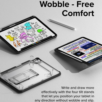 Ốp lưng cho iPad Pro 13" M4 / Pro 11″ M4 / Air 6 13" M3/M2 / Air 6 11" M3/M2 / Air 5 / Air 4 RINGKE Fusion Sketch Stand - Hàng Chính Hãng