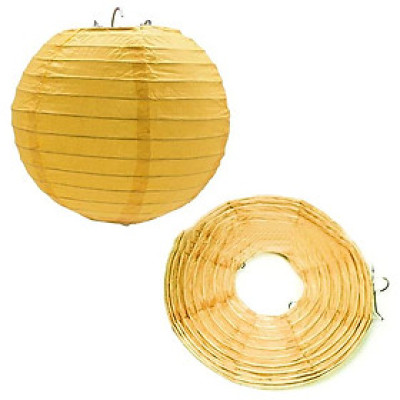 Lồng Đèn Giấy Trơn Tròn 30 Cm Vinacraft - Màu Vàng