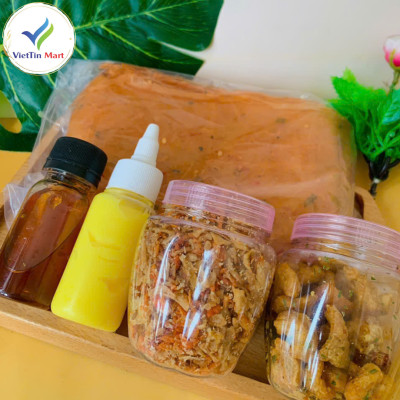 Combo Bánh Tráng Phơi Sương Tóp Mỡ Hành Phi 350G VIETTIN MART