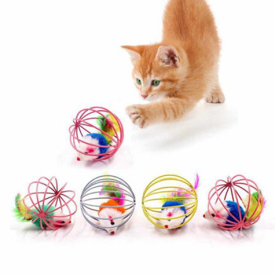Đồ Chơi Cho Mèo Bóng Lồng Chuột Lông Vũ