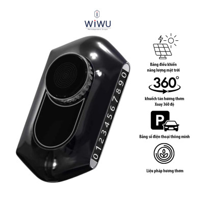 Bảng ghi số điện thoại tích hợp khuếch tán nước tinh dầu nước hoa cho xe hơi ô tô hiệu WIWU Solar thuận tiện khi đỗ xe để lại số phone gắn taplo trong xe - Hàng nhập khẩu 