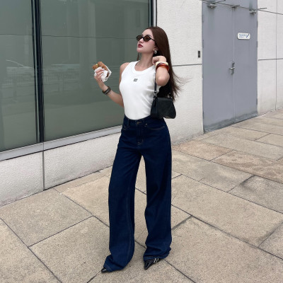 Quần jean ống rộng classic indigo Aaa Jeans