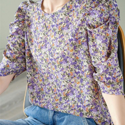 ÁO CỔ TRÒN TAY NHÚN PHỒNG SIÊU XINH