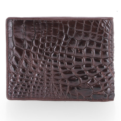 HJ2232-33-34-35 - Ví nam Huy Hoàng da cá sấu gù chân màu đen, nâu đỏ, vàng bò, nâu đất