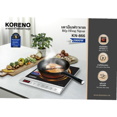 Bếp hồng ngoại KORENO KN-866 Thái Lan không kén nồi mẫu mới sang trọng hiện đại hàng chính hãng