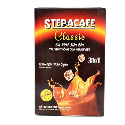 STEPPACAFE-Cà phê sữa đá truyền thống (Hộp 10 gói x20g)