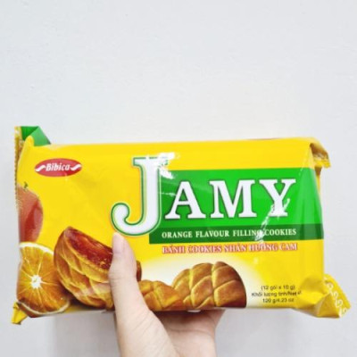 Bánh Jamy nhân mứt cam hộp 120 gram Bibica