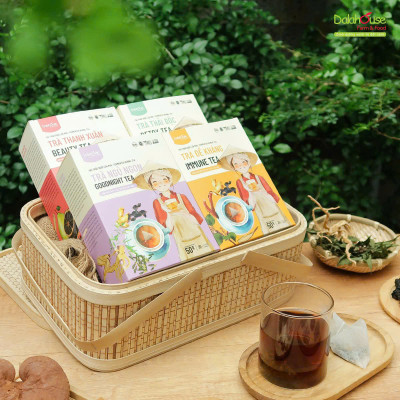 Combo 4 Hộp Trà Dalahouse Hộp 50g - Trà Thanh Xuân, Trà Thải Độc, Trà Đề Kháng, Trà Ngủ Ngon, Tốt Cho Sức Khỏe