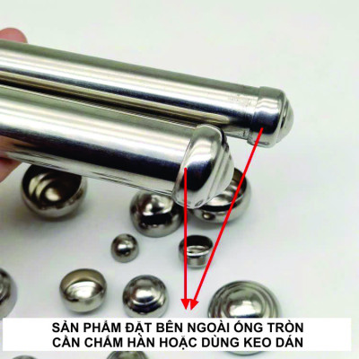 Đầu Chụp Inox Ống Tròn Dành Cho Ống Phi 19 - 22 -25 KB-945