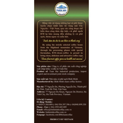 cà phê sữa hoà tan Bình Minh clean coffee 3in1 - cà phê sạch hảo hạng