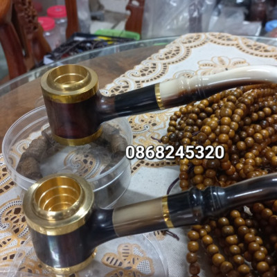 Tầu hút thuốc sì gà phong cánh lịch mãn đẳng cấp gỗ trắc đỏ đen 