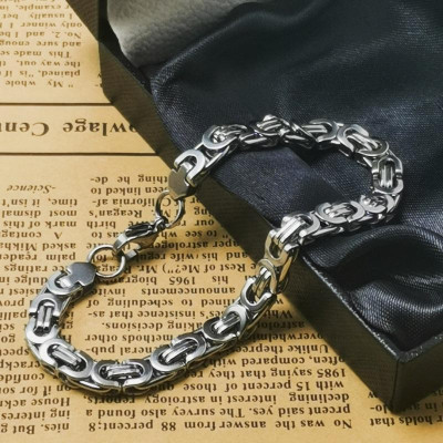 Lắc tay nam titan cao cấp đẹp sang trọng inox thép không gỉ ziczac trangsucpt màu trắng PTLTNA81