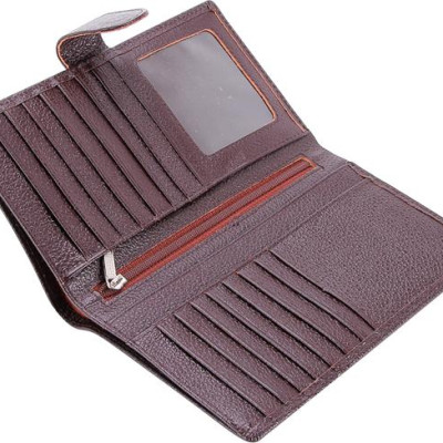 Ví Nam Dáng Đứng Huy Hoàng HT2146 (12.5 x 10 cm) - Nâu