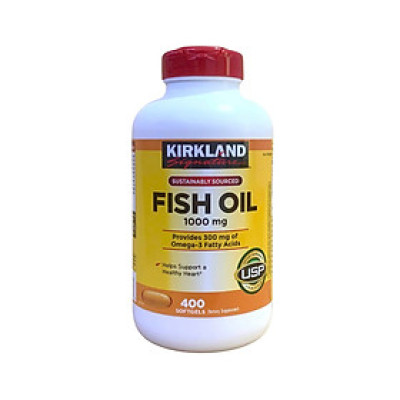 Dầu cá Omega 3 Fish Oil 1000mg Kirkland ,  lọ  400 Viên